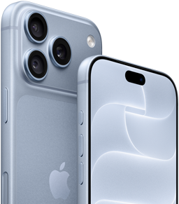 iPhone 18 Pro, ledāju krāsā, priekšpuses un aizmugures skats ar Ceramic Shield, trīs kameru sistēmu