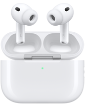 Nabíjacie puzdro, nad ktorým sa nachádzajú AirPods 3