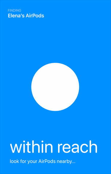 Die Suchgrafik Wo ist? dient dazu, den Standort eines Geräts zu bestimmen.