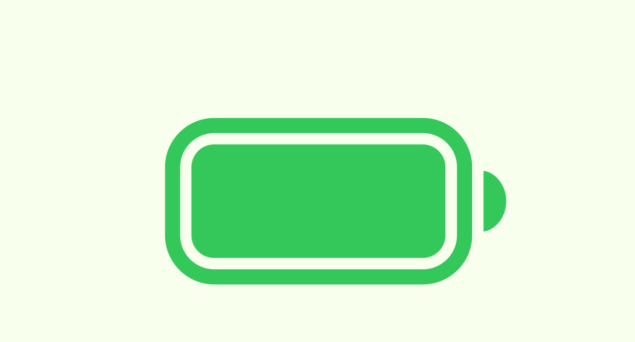Batteriesymbol, vollständig geladen