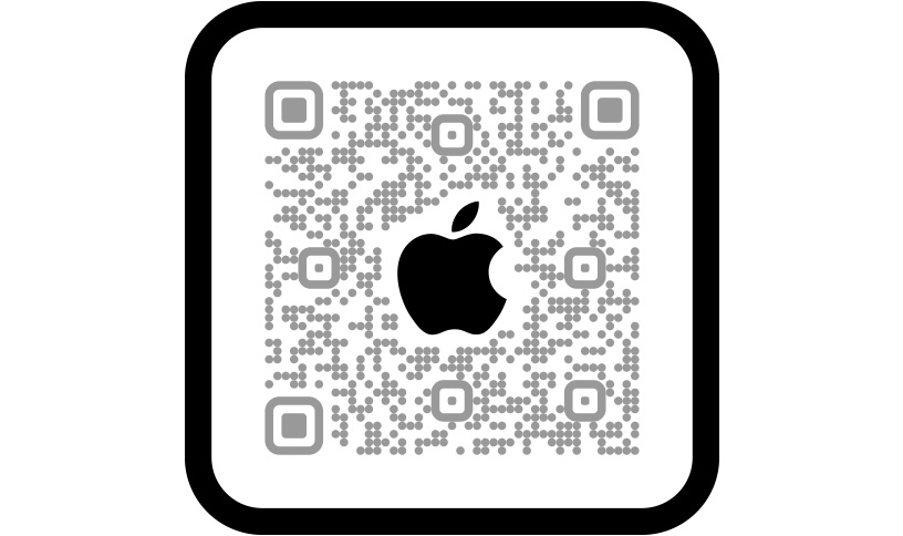 Balayer le code QR pour magasiner dans l’app Apple Store.