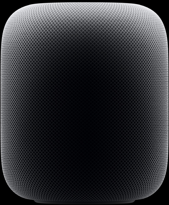 HomePod’un yan görünümden içeri doğru bir kamera hareketini gösteren ürün çekimi